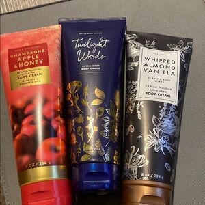 Bath & Body Works Body Cream Set - Red, Blue, Black